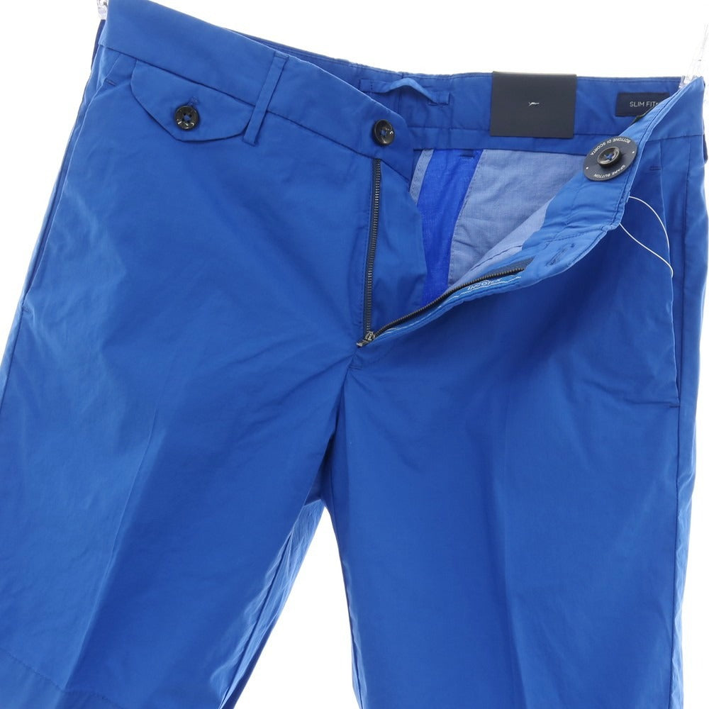 【新品】インコテックス スローウェア INCOTEX SLOWEAR SUMMER POPELINO ストレッチ コットン ショートパンツ ブルー【サイズ46】【 状態ランクN 】【 メンズ 】