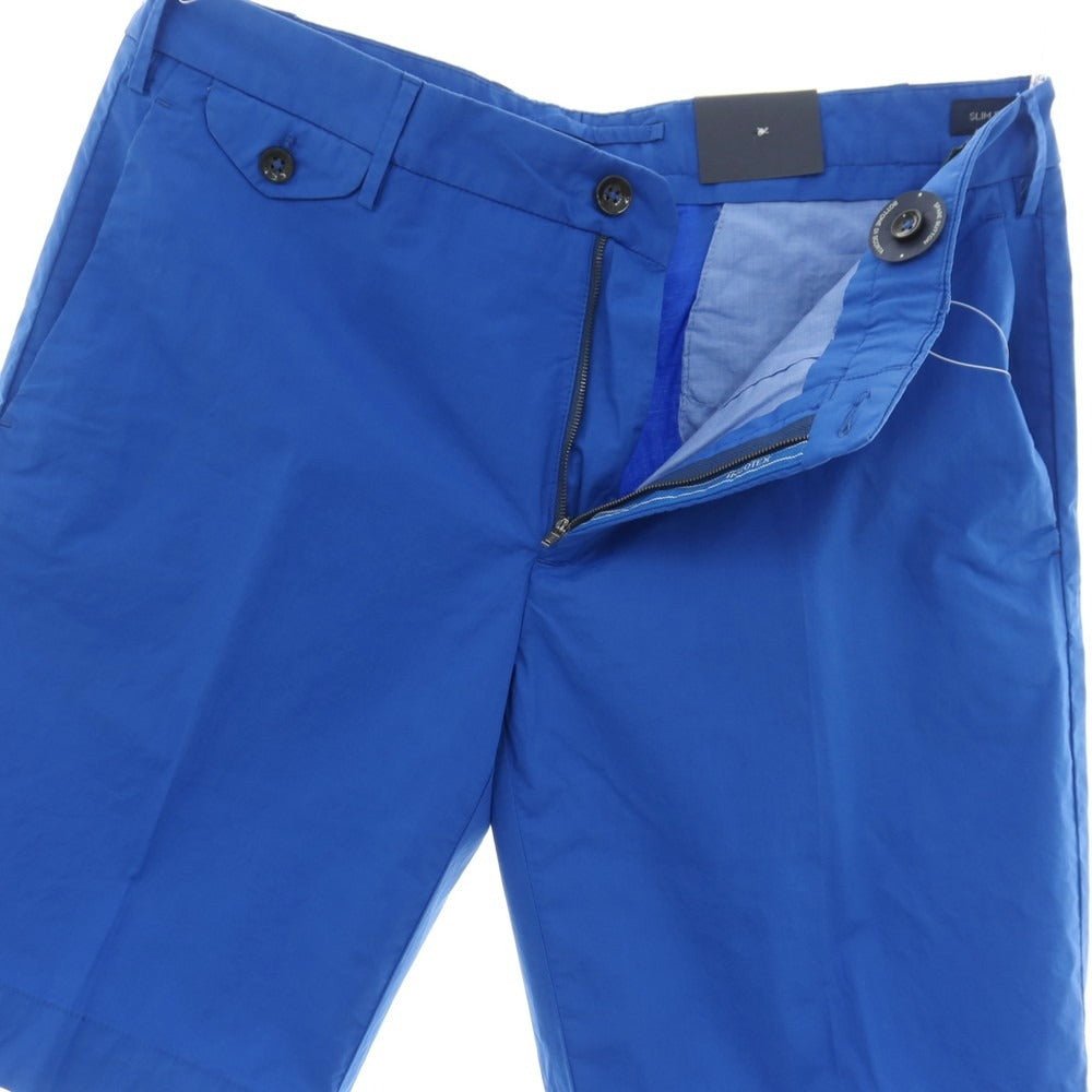 【新品】インコテックス スローウェア INCOTEX SLOWEAR SUMMER POPELINO ストレッチ コットン ショートパンツ ブルー【サイズ52】【 状態ランクN 】【 メンズ 】