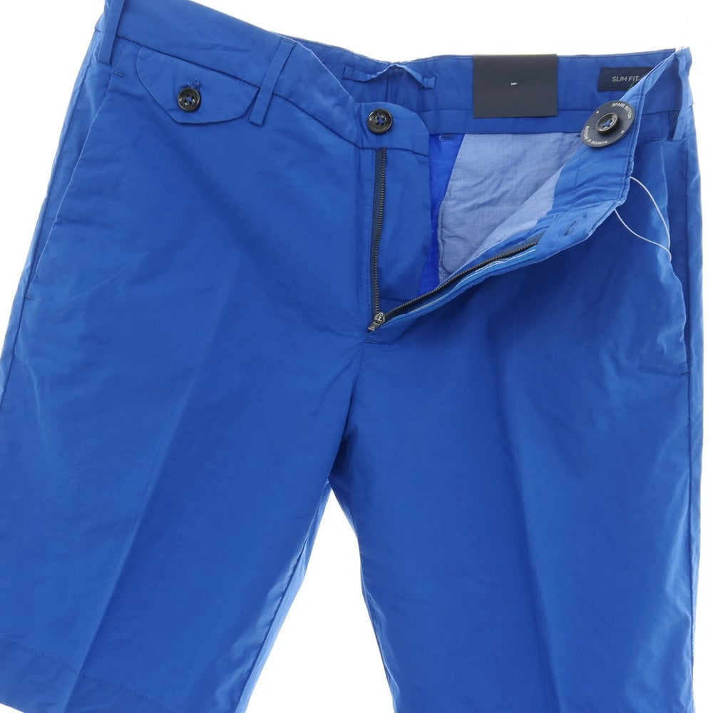 【新品】インコテックス スローウェア INCOTEX SLOWEAR SUMMER POPELINO ストレッチ コットン ショートパンツ ブルー【サイズ46】【 状態ランクN 】【 メンズ 】
