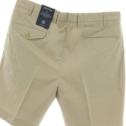 【新品】インコテックス スローウェア INCOTEX SLOWEAR SUMMER POPELINO ストレッチ コットン ショートパンツ ベージュ【サイズ52】【 状態ランクN 】【 メンズ 】