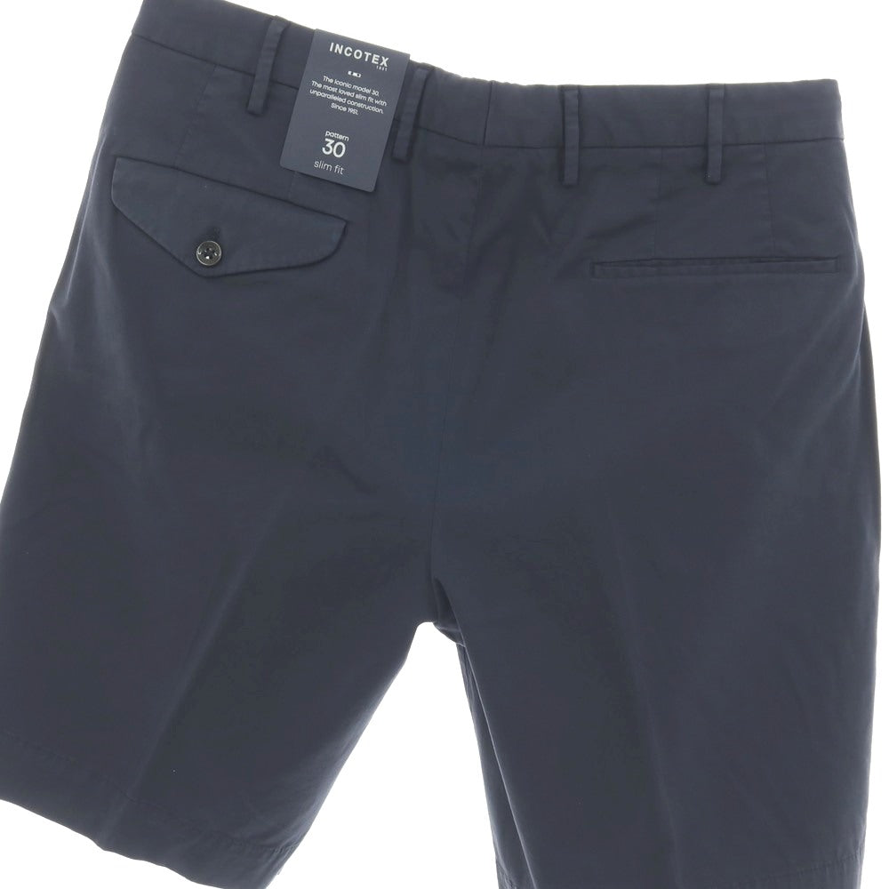 【新品】インコテックス スローウェア INCOTEX SLOWEAR ROYAL BATAVIA HIGH COMFORT ストレッチ コットン ショートパンツ ネイビー【サイズ50】【 状態ランクN 】【 メンズ 】