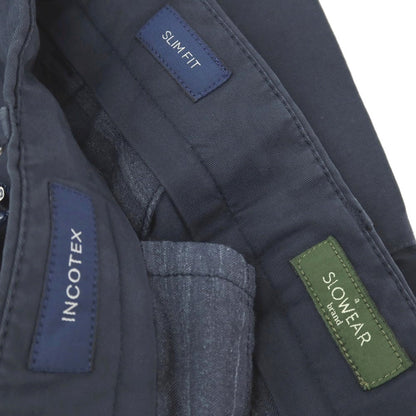 【新品】インコテックス スローウェア INCOTEX SLOWEAR ROYAL BATAVIA HIGH COMFORT ストレッチ コットン ショートパンツ ネイビー【サイズ50】【 状態ランクN 】【 メンズ 】