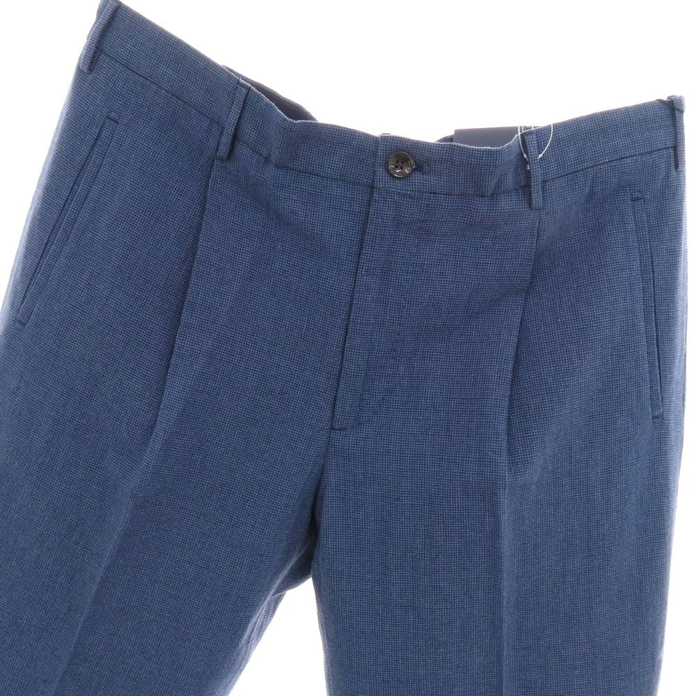 【新品】インコテックス スローウェア INCOTEX SLOWEAR 54型 tapered fit レーヨンコットン カジュアルスラックスパンツ ブルーxダークネイビー【 52L 】【 状態ランクN 】【 メンズ 】