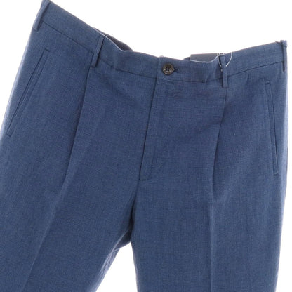 【新品】インコテックス スローウェア INCOTEX SLOWEAR 54型 tapered fit レーヨンコットン カジュアルスラックスパンツ ブルーxダークネイビー【 52L 】【 状態ランクN 】【 メンズ 】