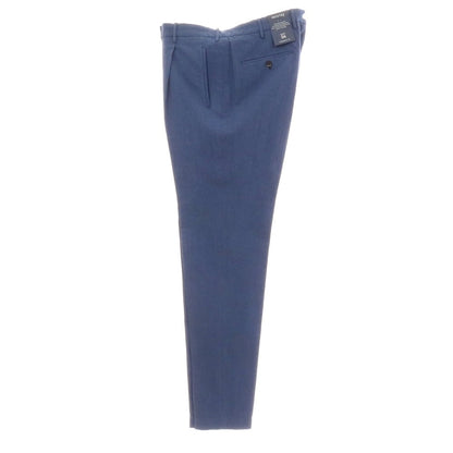 【新品】インコテックス スローウェア INCOTEX SLOWEAR 54型 tapered fit レーヨンコットン カジュアルスラックスパンツ ブルーxダークネイビー【 52L 】【 状態ランクN 】【 メンズ 】