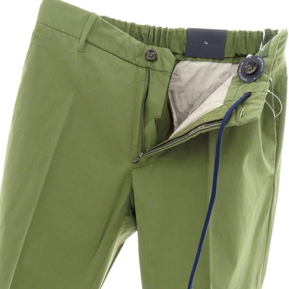 【新品】インコテックス スローウェア INCOTEX SLOWEAR 30型 slim fit ストレッチコットン イージースラックスパンツ オリーブグリーン【サイズ44】【 状態ランクN 】【 メンズ 】 [EPD]