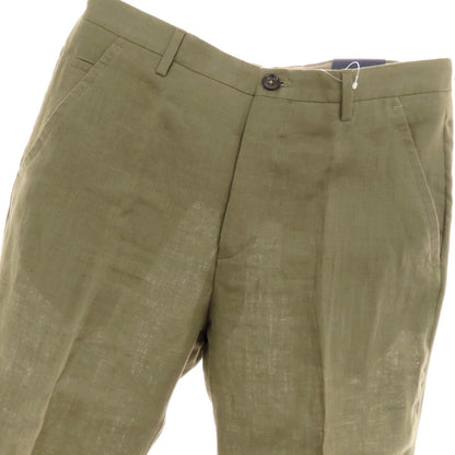 【新品】インコテックス スローウェア INCOTEX SLOWEAR ELEVATE ストレッチリネン カジュアルスラックスパンツ カーキ【 46 】【 状態ランクN 】【 メンズ 】