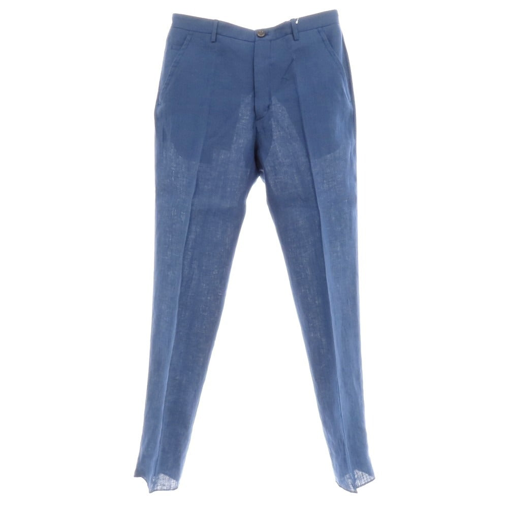 【新品】インコテックス スローウェア INCOTEX SLOWEAR ELEVATE ストレッチリネン カジュアルスラックスパンツ ブルー系【 46 】【 状態ランクN 】【 メンズ 】