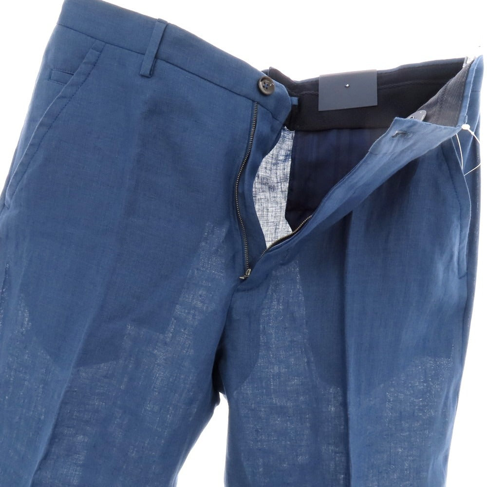 【新品】インコテックス スローウェア INCOTEX SLOWEAR ELEVATE ストレッチリネン カジュアルスラックスパンツ ブルー系【 46 】【 状態ランクN 】【 メンズ 】