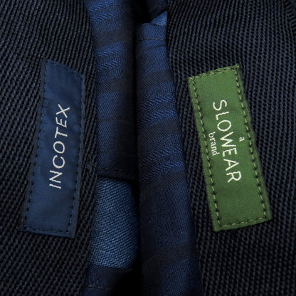 【新品】インコテックス スローウェア INCOTEX SLOWEAR ELEVATE ストレッチリネン カジュアルスラックスパンツ ブルー系【 46 】【 状態ランクN 】【 メンズ 】