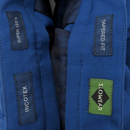 【新品】インコテックス スローウェア INCOTEX SLOWEAR 54型 tapered fit ウール イージースラックスパンツ ブルー系【 48 】【 状態ランクN 】【 メンズ 】