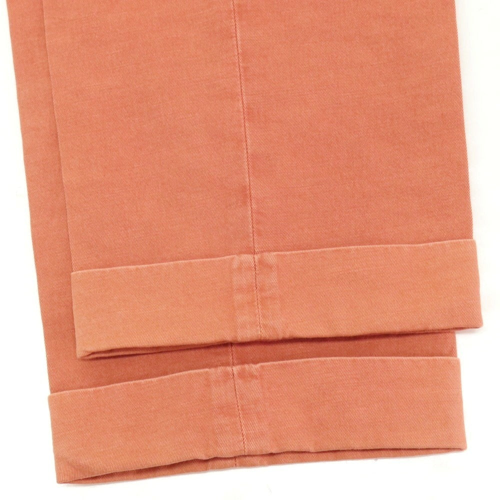 【新品アウトレット】インコテックス スローウェア INCOTEX SLOWEAR ELEVATE ストレッチコットンリネン カジュアルスラックスパンツ ピンクオレンジ【 48L 】【 状態ランクN- 】【 メンズ 】