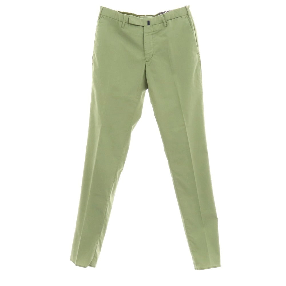 【新品アウトレット】インコテックス スローウェア INCOTEX SLOWEAR 30型 slim fit コットンポリエステル カジュアルスラックスパンツ セージグリーン系【サイズ50】【 状態ランクN- 】【 メンズ 】 [EPD]