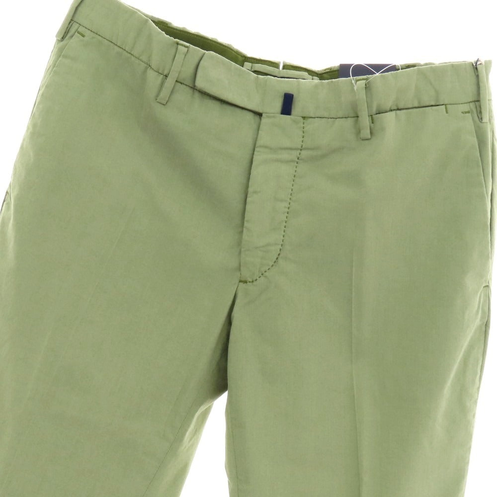 【新品アウトレット】インコテックス スローウェア INCOTEX SLOWEAR 30型 slim fit コットンポリエステル カジュアルスラックスパンツ セージグリーン系【 50 】【 状態ランクN- 】【 メンズ 】