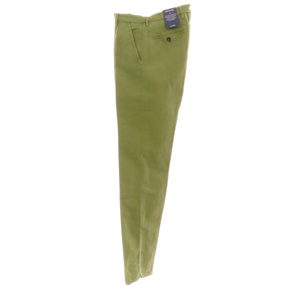 【新品】インコテックス スローウェア INCOTEX SLOWEAR ELEVATE リネンコットン カジュアルスラックスパンツ オリーブグリーン【 44 】【 状態ランクN 】【 メンズ 】