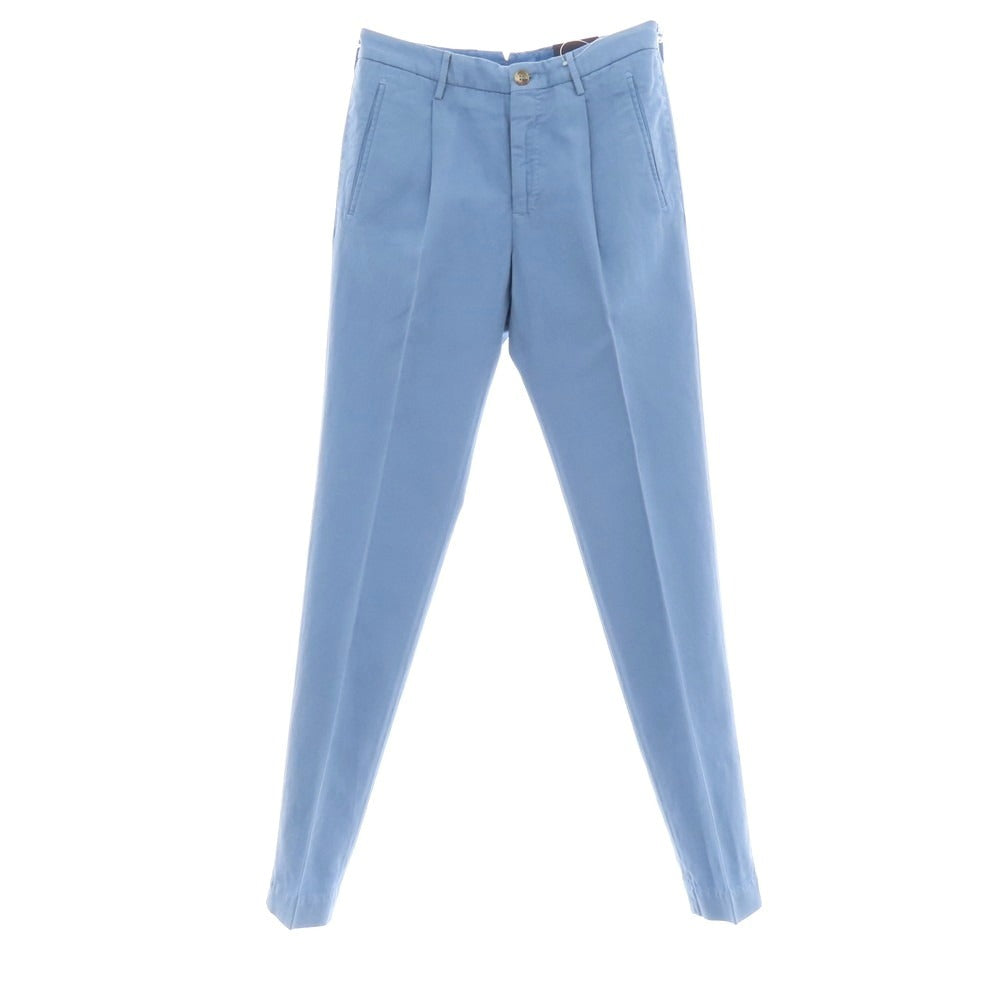 【新品】インコテックス スローウェア INCOTEX SLOWEAR 54型 tapered fit コットンリネン カジュアルスラックスパンツ ライトブルー【 44L 】【 状態ランクN 】【 メンズ 】