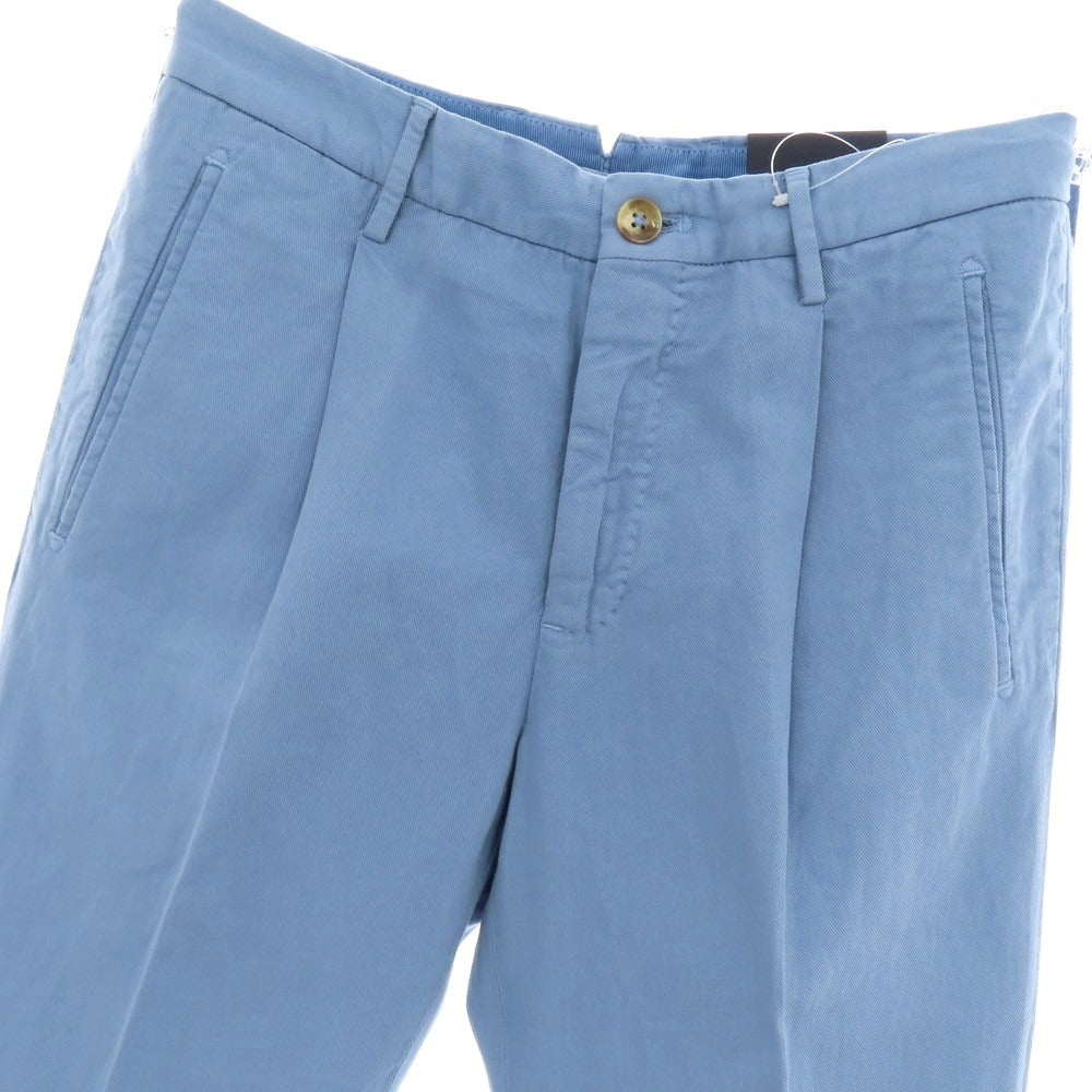 【新品】インコテックス スローウェア INCOTEX SLOWEAR 54型 tapered fit コットンリネン カジュアルスラックスパンツ ライトブルー【 44L 】【 状態ランクN 】【 メンズ 】