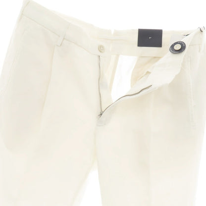 【新品】インコテックス スローウェア INCOTEX SLOWEAR 54型 tapered fit コットンリネン カジュアルスラックスパンツ ホワイト【 50L 】【 状態ランクN 】【 メンズ 】