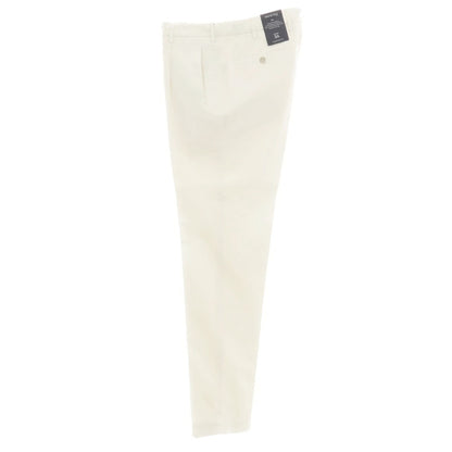 【新品】インコテックス スローウェア INCOTEX SLOWEAR 54型 tapered fit コットンリネン カジュアルスラックスパンツ ホワイト【 50L 】【 状態ランクN 】【 メンズ 】