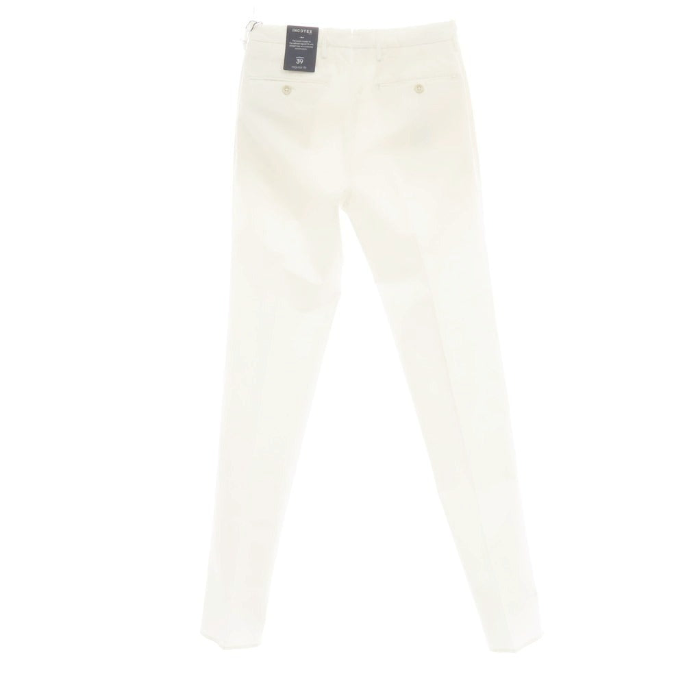 【新品アウトレット】インコテックス スローウェア INCOTEX SLOWEAR 39型 ストレッチコットン カジュアルスラックスパンツ ホワイト【 44 】【 状態ランクN- 】【 メンズ 】