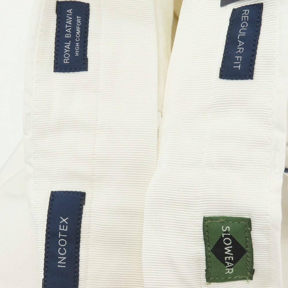 【新品アウトレット】インコテックス スローウェア INCOTEX SLOWEAR 39型 ストレッチコットン カジュアルスラックスパンツ ホワイト【 44 】【 状態ランクN- 】【 メンズ 】