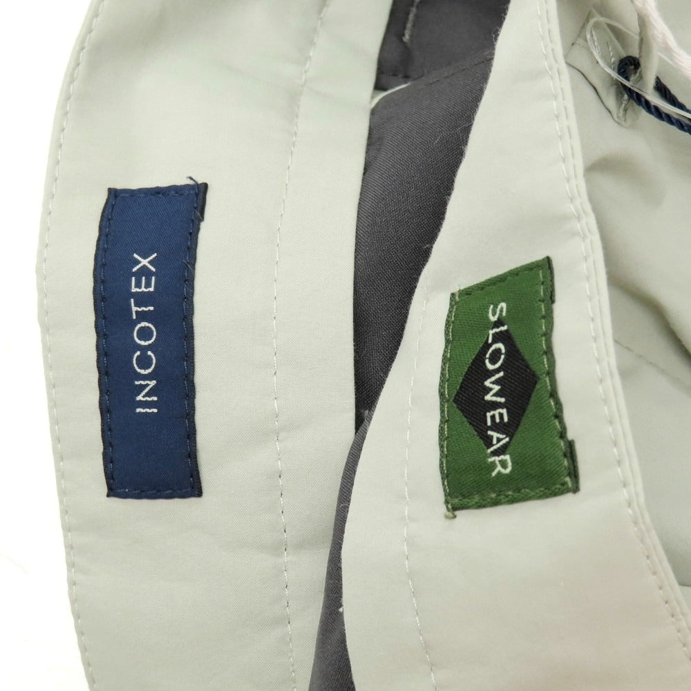 【新品】インコテックス スローウェア INCOTEX SLOWEAR ELEVATE コットンポリエステル カジュアルスラックスパンツ ライトグレー【 46 】【 状態ランクN 】【 メンズ 】