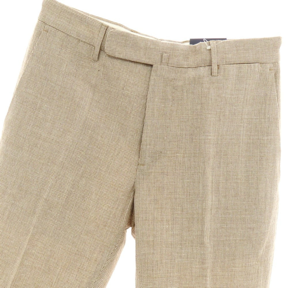 【新品】インコテックス スローウェア INCOTEX SLOWEAR 30型 slim fit レーヨンコットン カジュアルスラックスパンツ ブラウンxホワイト【 44 】【 状態ランクN 】【 メンズ 】