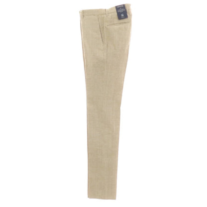 【新品】インコテックス スローウェア INCOTEX SLOWEAR 30型 slim fit レーヨンコットン カジュアルスラックスパンツ ブラウンxホワイト【 44 】【 状態ランクN 】【 メンズ 】