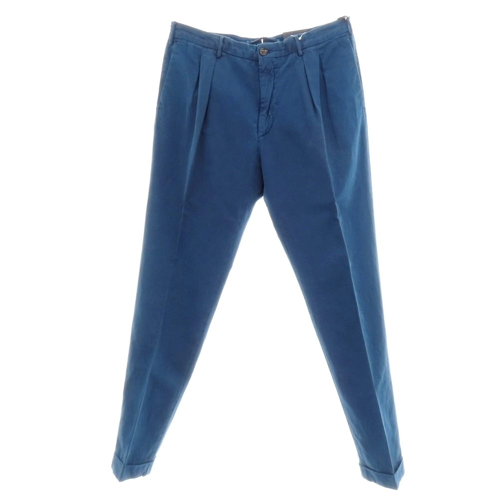 【新品アウトレット】インコテックス スローウェア INCOTEX SLOWEAR ELEVATE ストレッチコットンリネン カジュアルスラックスパンツ ダークブルー【 50L 】【 状態ランクN- 】【 メンズ 】