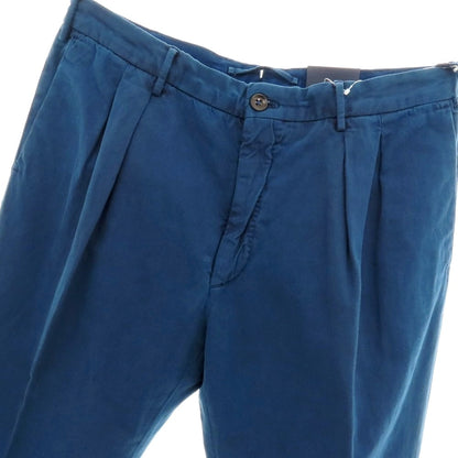 【新品アウトレット】インコテックス スローウェア INCOTEX SLOWEAR ELEVATE ストレッチコットンリネン カジュアルスラックスパンツ ダークブルー【 50L 】【 状態ランクN- 】【 メンズ 】