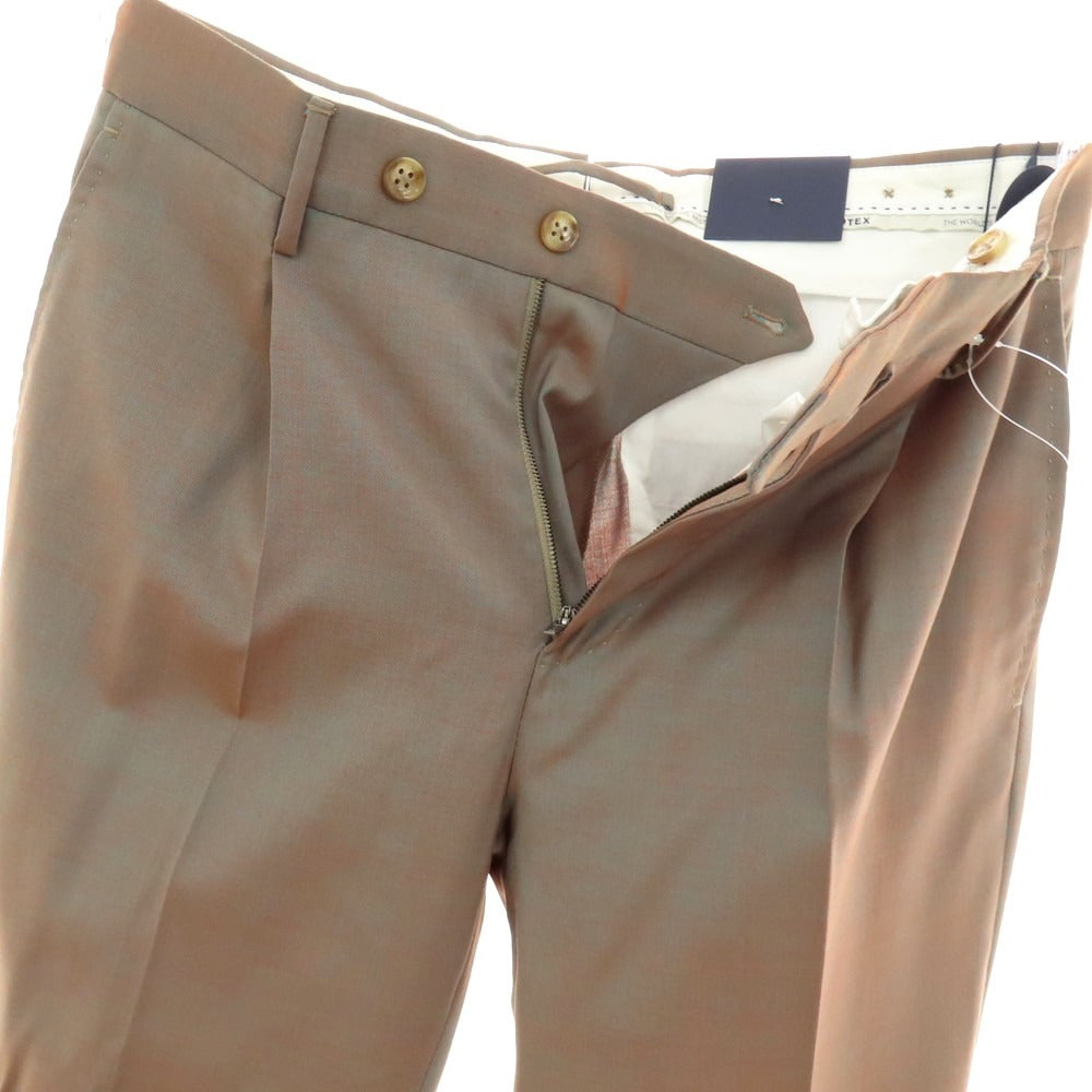 【新品】インコテックス スローウェア INCOTEX SLOWEAR 54型 tapered fit ウール ドレススラックスパンツ ブルーグリーンxオレンジ【 44 】【 状態ランクN 】【 メンズ 】