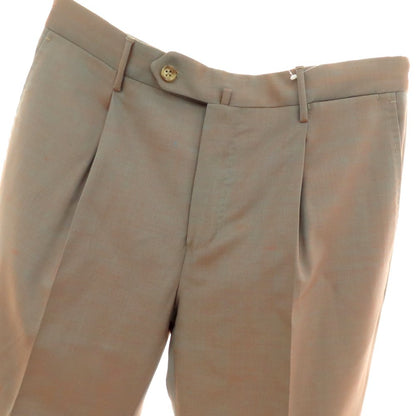 【新品アウトレット】インコテックス スローウェア INCOTEX SLOWEAR 54型 tapered fit ウール ドレススラックスパンツ ブルーグリーンxオレンジ【 48 】【 状態ランクN- 】【 メンズ 】