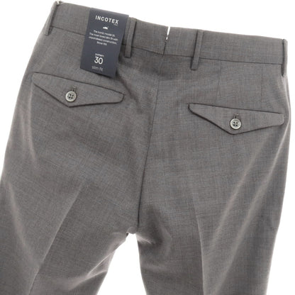 【新品】インコテックス スローウェア INCOTEX SLOWEAR 30型 slim fit ウール ドレススラックスパンツ グレー【 44 】【 状態ランクN 】【 メンズ 】