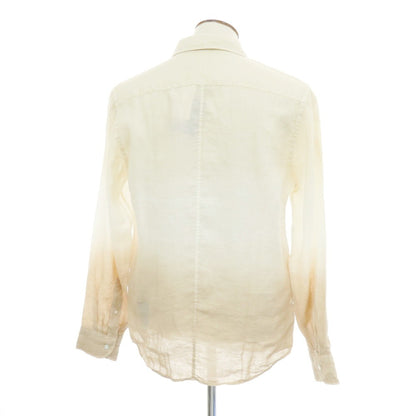 【新品】ヤコブコーエン JACOB COHEN リネン グラデーション カジュアルシャツ ベージュxホワイト【 L 】【 状態ランクN 】【 メンズ 】