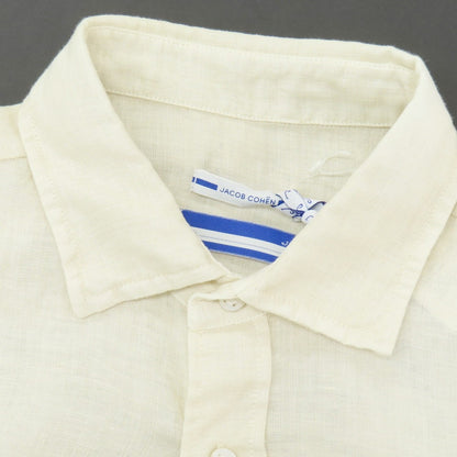 【新品】ヤコブコーエン JACOB COHEN リネン グラデーション カジュアルシャツ ベージュxホワイト【 L 】【 状態ランクN 】【 メンズ 】