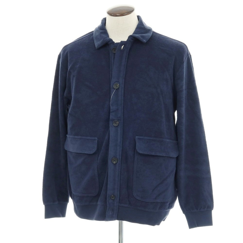 【新品】ザノーネ ZANONE コットン パイル ブルゾン ネイビー【サイズL】【 状態ランクN 】【 メンズ 】[DPD]