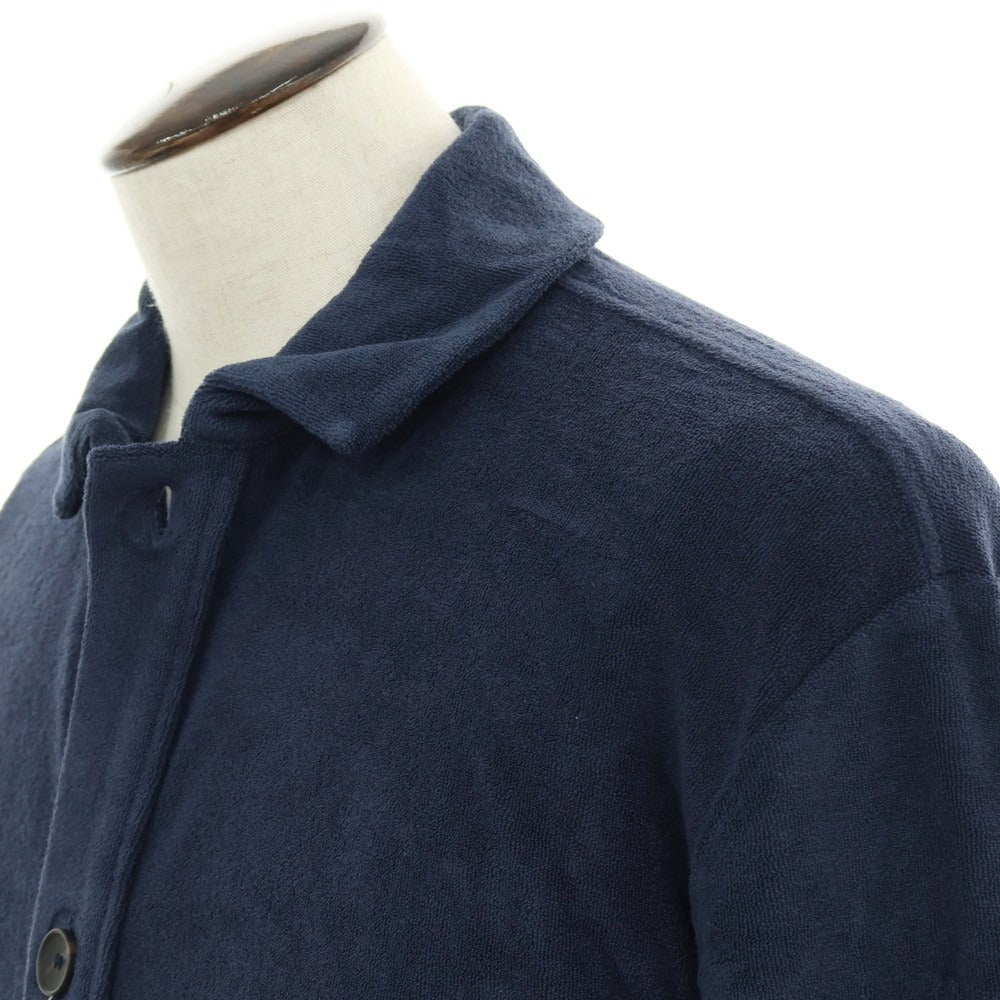 【新品】ザノーネ ZANONE コットン パイル ブルゾン ネイビー【サイズL】【 状態ランクN 】【 メンズ 】[DPD]