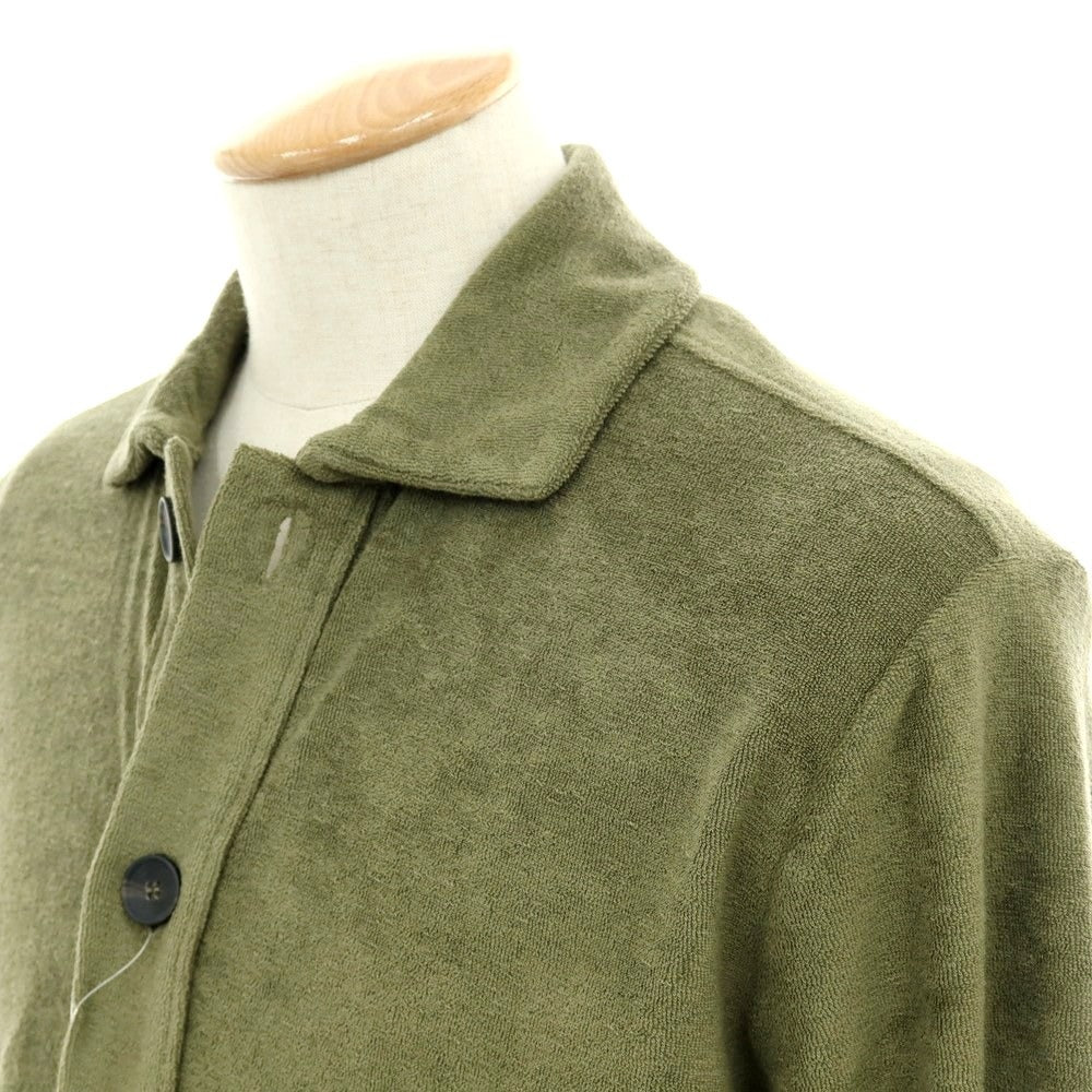 【新品】ザノーネ ZANONE コットン パイル ブルゾン オリーブ【 サイズS 】【 状態ランクN 】【 メンズ 】 [DPD]