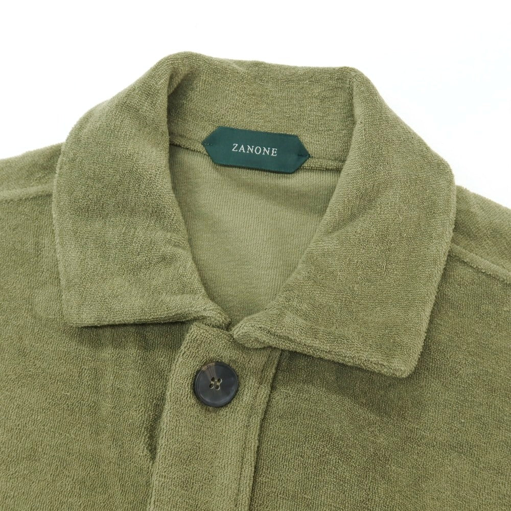 【新品】ザノーネ ZANONE コットン パイル ブルゾン オリーブ【 サイズS 】【 状態ランクN 】【 メンズ 】 [DPD]