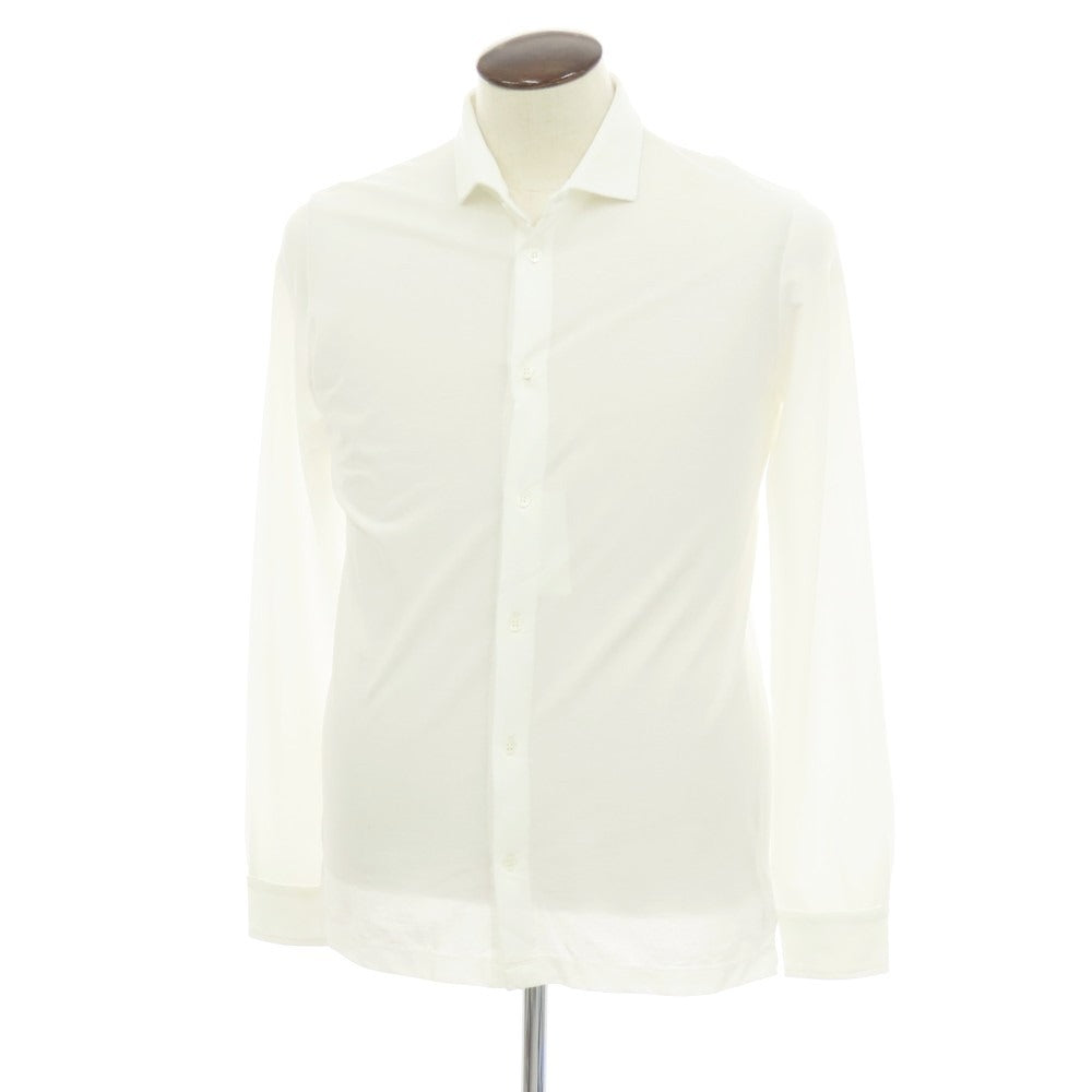 【新品】ザノーネ ZANONE アイスコットン ワイドカラー カジュアルシャツ ホワイト【 54 】【 状態ランクN 】【 メンズ 】