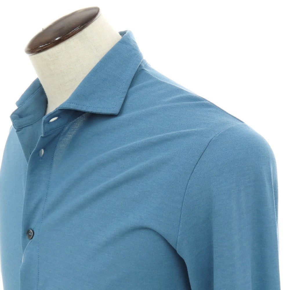 【新品】ザノーネ ZANONE アイスコットン ワイドカラー カジュアルシャツ ライトブルー【 50 】【 状態ランクN 】【 メンズ 】