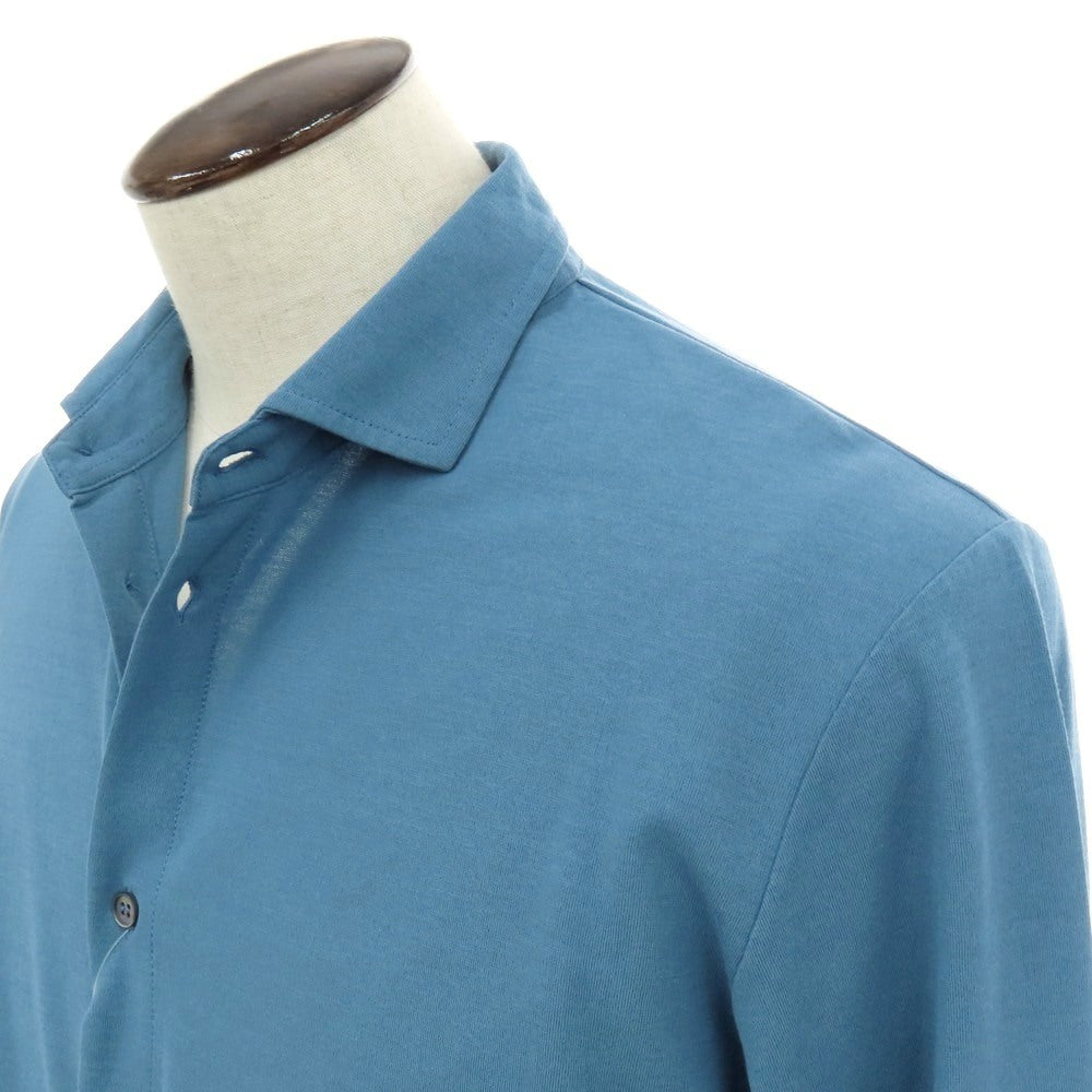 【新品】ザノーネ ZANONE アイスコットン ワイドカラー カジュアルシャツ ライトブルー【 54 】【 状態ランクN 】【 メンズ 】
