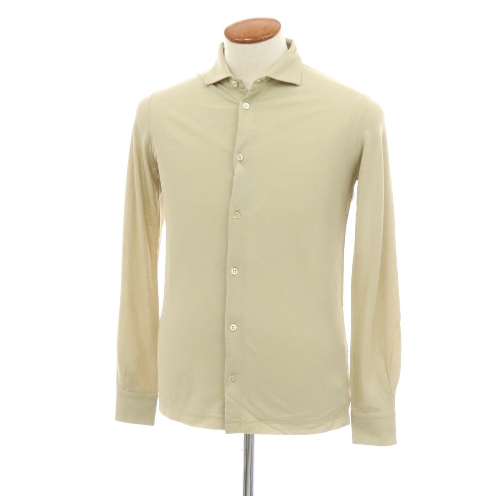 【新品】ザノーネ ZANONE アイスコットン ワイドカラー カジュアルシャツ ベージュ【 46 】【 状態ランクN 】【 メンズ 】