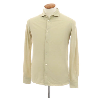 【新品】ザノーネ ZANONE アイスコットン ワイドカラー カジュアルシャツ ベージュ【 46 】【 状態ランクN 】【 メンズ 】