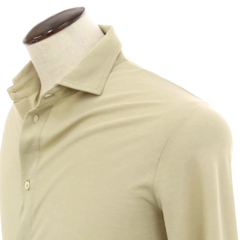 【新品】ザノーネ ZANONE アイスコットン ワイドカラー カジュアルシャツ ベージュ【 50 】【 状態ランクN 】【 メンズ 】