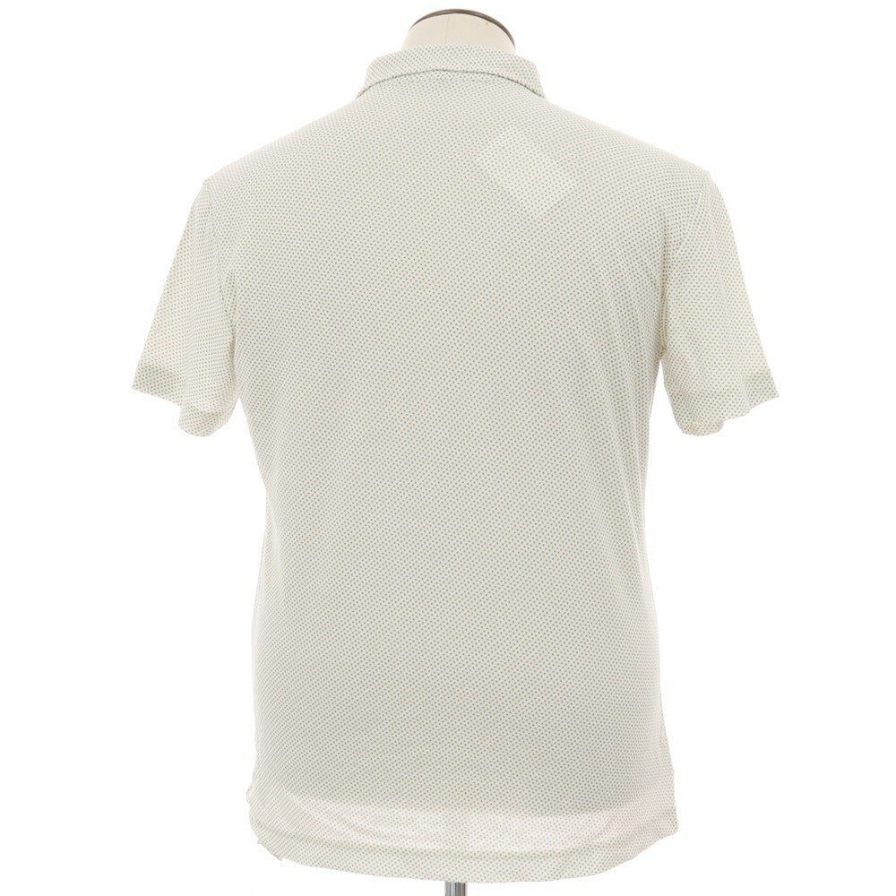 【新品】ザノーネ ZANONE アイスコットン 総柄 プリント 半袖ポロシャツ ホワイトxベージュ×ブルー【サイズ52】【 状態ランクN 】【 メンズ 】