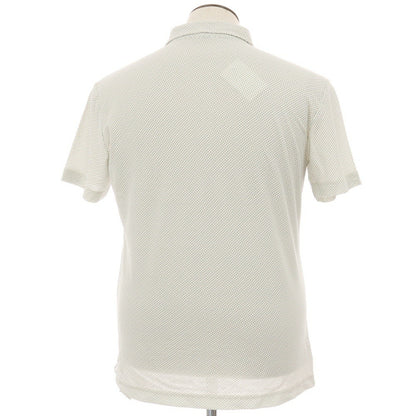 【新品】ザノーネ ZANONE アイスコットン 総柄 プリント 半袖ポロシャツ ホワイトxベージュ×ブルー【サイズ52】【 状態ランクN 】【 メンズ 】