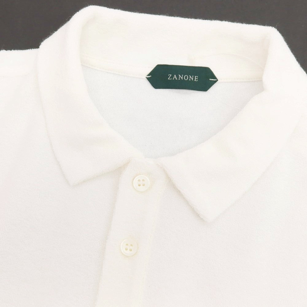 【新品】ザノーネ ZANONE コットン パイル 半袖ポロシャツ ホワイト【サイズ52】【 状態ランクN 】【 メンズ 】