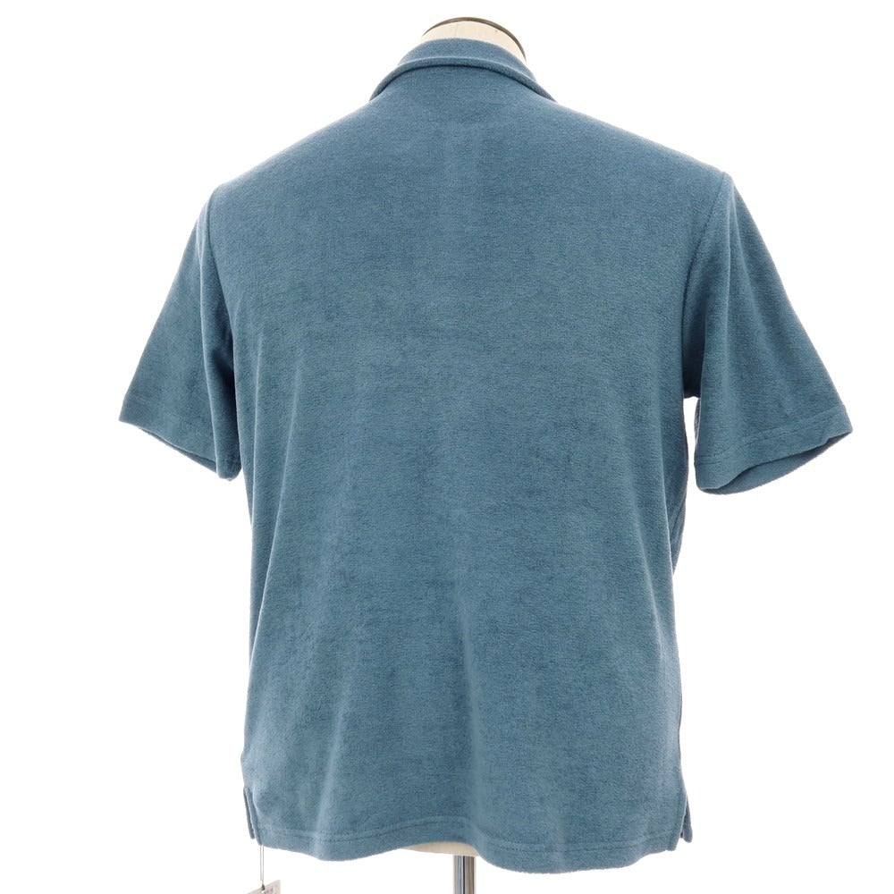 【新品】ザノーネ ZANONE コットン パイル 半袖ポロシャツ スモークブルー【サイズ50】【 状態ランクN 】【 メンズ 】