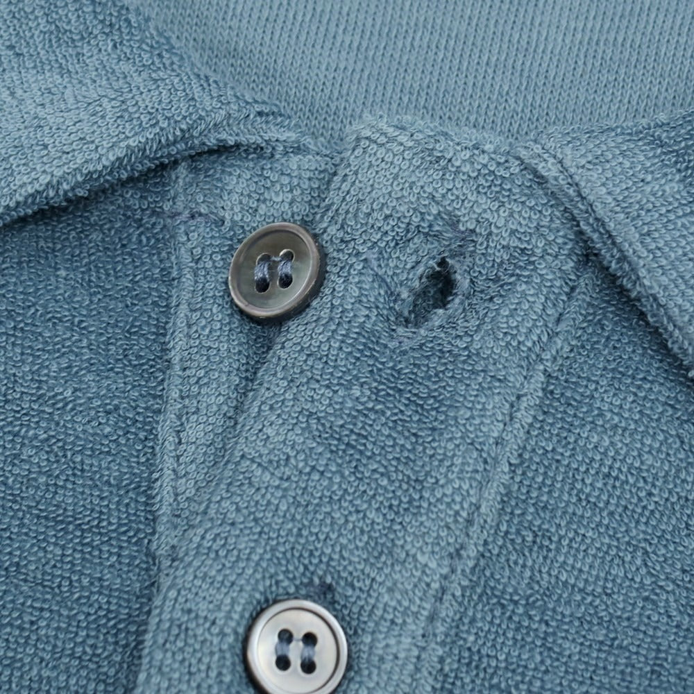 【新品】ザノーネ ZANONE コットン パイル 半袖ポロシャツ スモークブルー【サイズ50】【 状態ランクN 】【 メンズ 】